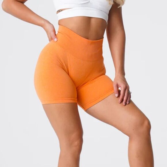 NVGTN Pro Seamless Shorts Orange Small NWT in packaging - Picture 2 of 5